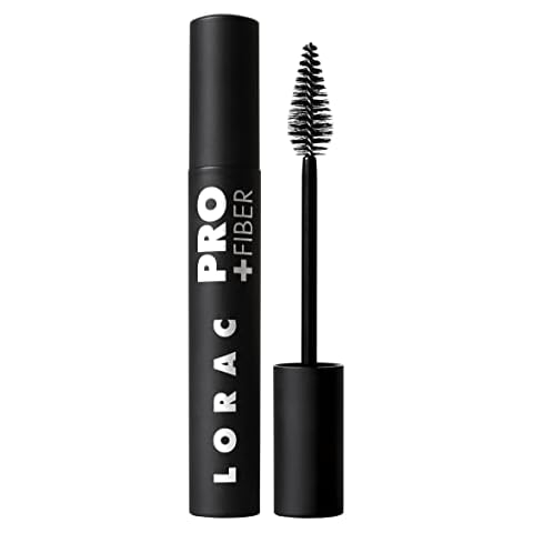 LORAC PRO Plus Fiber Mascara Black, Curling, Volumizing, Lifting, Lengthing, Buildable Cover