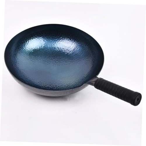 Wok de hierro artesanal tradicional para estufas a gas e inducción miniatura 2