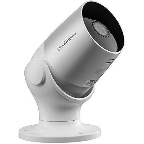 Link2Home WiFi Outdoor Weatherproof Camera - For Home Security, Surveillance, CCTV, No Hub Required (Silver) Cover