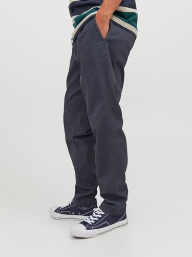 Image of Jack & Jones Men's Navy Mid Rise Regular Fit Pants