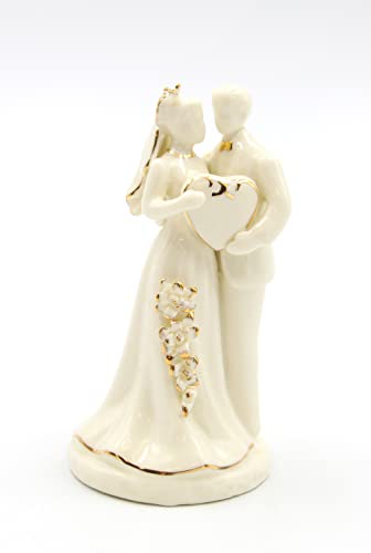 Cosmos Gifts 30718 Porcelain Anniversary Couple in Figurine, Beige, 2 1/2