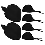 Homoyoyo 6stücke Teiliges Unisex Kochmützen Aus Hochwertiger Verstellbare Chef Hats Für Damen Und Herren Klassische Schwarze Küchenchefhüte Für Restaurant Catering Und Kochtraining