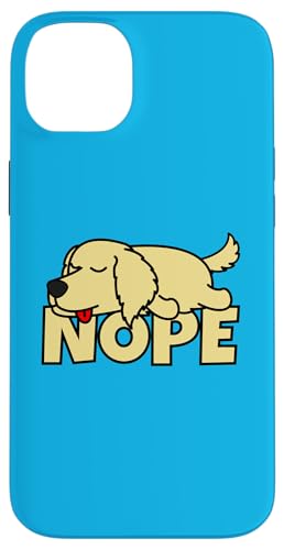 Lazy Golden Retriever Cute Dog Nope �X�}�z�P�[�X iPhone 14 Plus �p