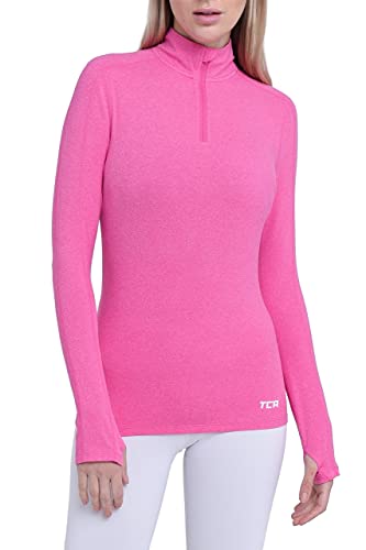 TCA Damen Fusion Quickdry Leichtes Laufshirt mit Reißverschlusstasche -...