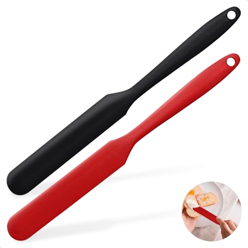 Silicone Jar Scraper with Long Handle, Jam Spreader for Peanut