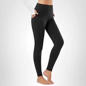 baleaf Women’s Fleece Lined Leggings Thermal Warm Winter Tights High Waisted Thick Yoga Pants Cold Weather with Pockets