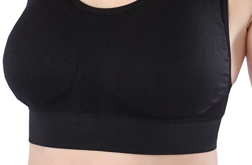 Image of AKAMC Women's Cross Back Sport Bras,Adjustable Straps Padded Criss Cross Cropped Bras for Yoga Workout Fitness