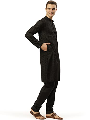 Image of Jompers Men's Embroidered Straight Kurta Pyjama Set.