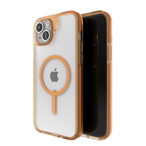 Image of ZAGG Santa Cruz Snap iPhone 15 Plus / 14 Plus Case - MagSafe Phone Case, Drop Protection (13ft /4m), Durable Graphene, Anti-Yellowing, and Scratch-Resistant Phone Case, Orange