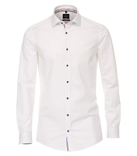 Chemise business unie Venti en coton premium aux finitions soignées