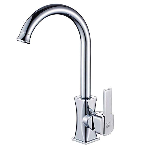 Mitigeur de cuisine à levier unique NATWEE chrome poli pour évier