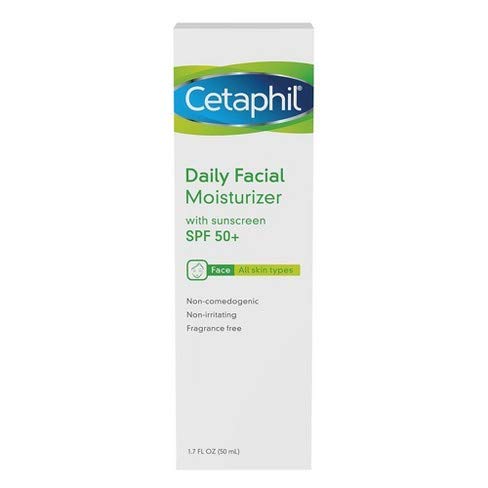 Daily Facial Moisturizer for All Skin Types, SPF 50 1.7 oz (Pack of 2)