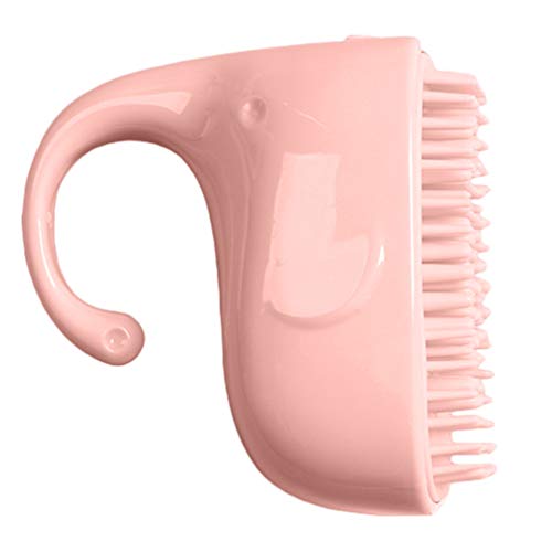 TOYANDONA Escova de shampoo portátil de silicone para bebês, esfregão de couro cabeludo com alça, la