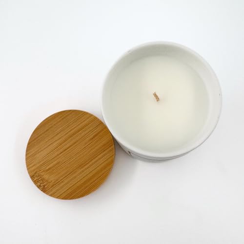 Image of Blessing Scented Soy Coconut Candle Phthalate-Free 12 oz | White Tea, Sage & Eucalyptus | A Wish Come True | Cleansing Aromatherapy Home Fragrance
