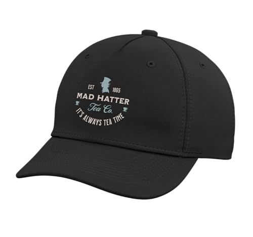 Mad Hatter Alice in Wonderland Book Lover Adjustable Printed Baseball Hat Black