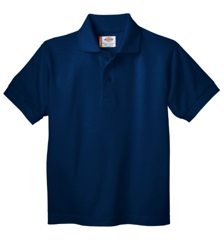 Dickies Boys' Short Sleeve Polo, Dark Navy, 4T