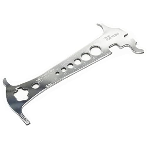 TAKONE Fahrrad Kettenlehre, 6-in-1 Kettenmesslehre Fahrrad, Fahrradketten-Messlineal, Fahrradkettenprüfer, Verschleißanzeige, Fahrrad-Reparaturwerkzeug Cover