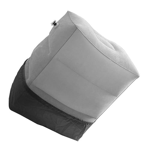 NAMOARLY 1Set Inflatable Airplane Footrest Pillow Height Travel Foot Cushion for Comfort Wear Resistant Leg Rest for Airplanes Trains Cars Grey