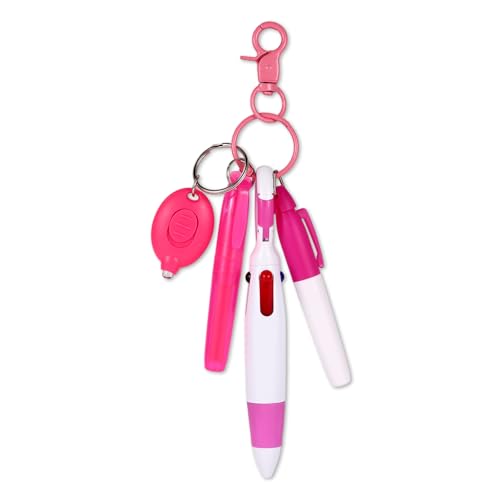 BTFO 5 Pcs Pink Nurse Pen Set, LED Keychain Flashlight