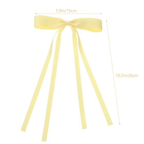 Pinza Lazo Grande de Encaje Amarillo para Mujer miniatura 5