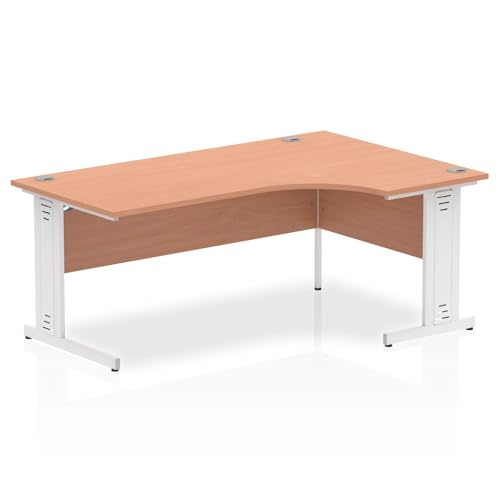 Image of I000475 - Dynamic Impulse Cable Managed 1800 Right Hand Crescent Desk Beech Beech Silver