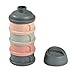 BEABA Formula and Snack Container, Baby Formula Dispenser, Toddler Baby Snack Storage Container, Holds up to 11 Doses of Milk Powder Per Compartment, Made in France, Rose