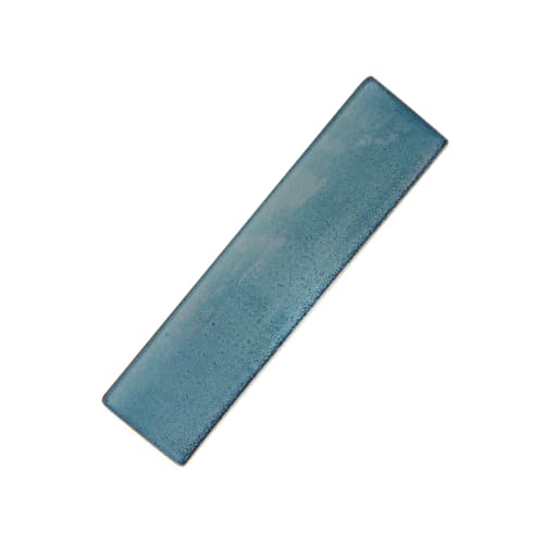 Plato rectangular cerámico azul para sushi miniatura 1
