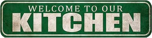 KITCHEN - Retro Vintage Tin Sign,4x16 Inch