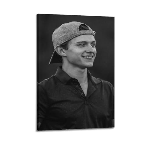 Póster de estrella de cine de Tom Holland, famosas figuras de cine y televisión, figuras de música pop, póster decorativo en lienzo, impresión fotográfica, decoración del hogar, 50 x 75 cm, estilo