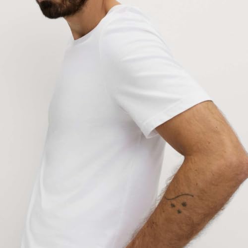Image of Marks & Spencer Mens Solid Cotton Crew Neck Regular Fit T Shirt
