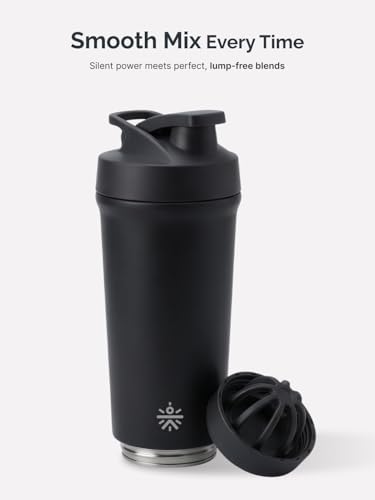Image of CULT Steel Shaker with Bottom Opener 700ml | Leakproof Shaker for Gym & Protein Shaker Bottle | Stainless Steel Gym Shaker Bottle for Men & Women & Shaker Bottles (Black)