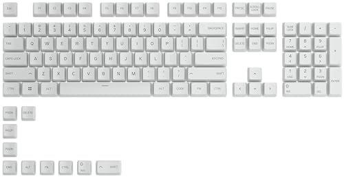 Capuchons de touches GPBT Glorious Gaming profil Cherry PBT Arctic White US