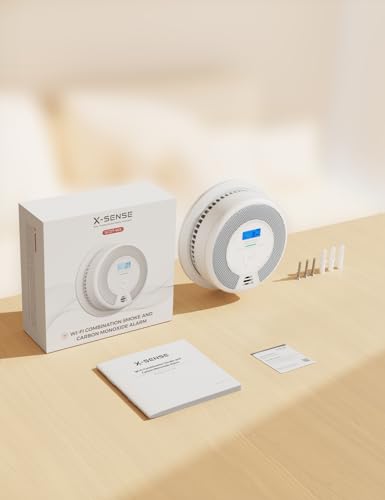 X-Sense WLAN-Rauch- und Kohlenmonoxidmelder mit austauschbarer Batterie, intelligenter...