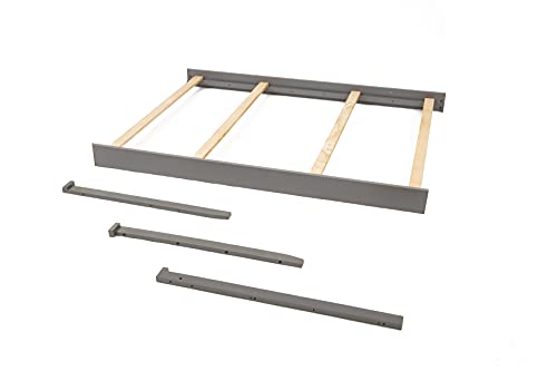 Full Size Conversion Kit Bed Rails for Sorelle Crib with Changer Combos | Fits Berkley, Princeton/Tuscany, Verona and Vista Elite Crib and Changer Combos (Grey, Berkley Crib and Changer)