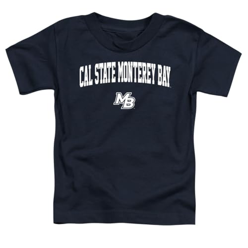 LOGOVISION California State University, Monterey Bay One Color Arched Kids T Shirt (2) for Toddler Boys and Girls, Navy