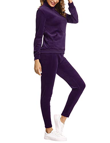 Irevial Conjunto Chandal Mujer Terciopelo Chandal Deportivo