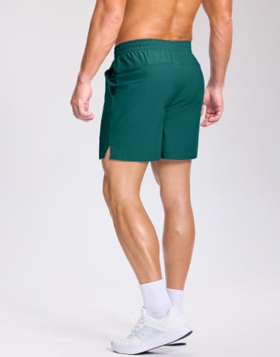 Image of GGJ Men's Lightweight Athletic Shorts with 2 Zipper Pockets 7 inch /9 inch /5 inch Gym Workout Running Quick Dry Tennis Shorts for Men