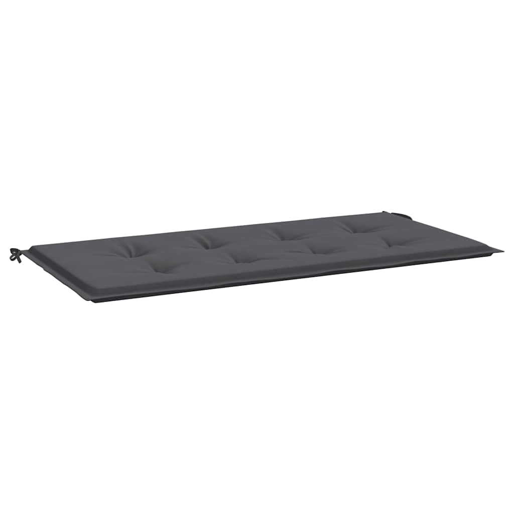 Cuscino per Panca da Giardino 120x50x3 cm Antracite in Oxford | Imbottitura in schiuma morbida con lacci di fissaggio per panche da patio, terrazzo e soggiorno.