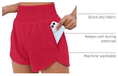 Image of BMJL 2.5 inch Athletic Shorts for Women Comfy High Waisted Short with Pocket