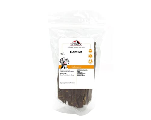 TACKENBERG Rehfilet – Natürlicher Kauartikel als Barf Ergänzung für Hunde, 500 g