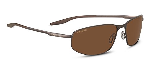 Serengeti Matera Large Sunglasses Brushed Brown Unisex-Adult Large