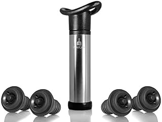 VinoCare® Wine Vacuum Saver Pump [Original] + 4 Stoppers & Giftbox - The Best way to Preserve your Wine