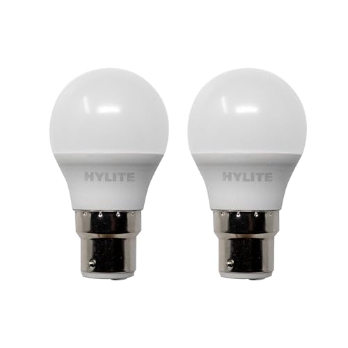 HYLITE 4.9W G45 Low Energy LED Bulb 2 Pack - 450 Lumen Warm White 3000K Small Round Light - 40W Equivalent B22 Bayonet Cap - Energy Saving, Instant Full Brightness, No Flicker, Long Life