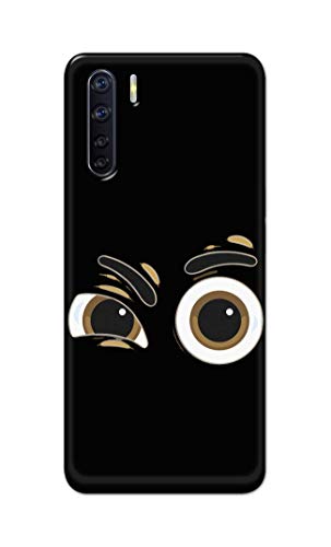 Image of PRINTFIDAA Funky Expression of Cartoon Eyes Printed Designer Hard Back Case Cover for Oppo F15 / Oppo A91 / Oppo F15s / Oppo Reno 3, CPH2001, CPH2021 -(TI) MVN1004