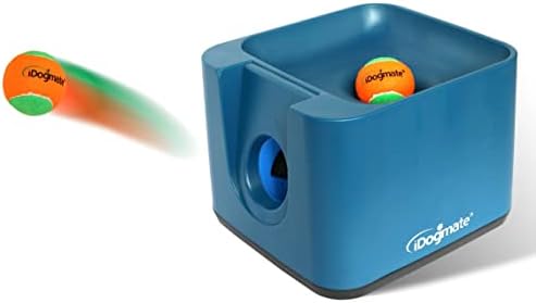 IDOGMATE Automatic Dog Ball Launcher,Tennis Ball Launchers for Most Sized Dogs who Could Carry 2.5" Balls ,Interactive Toys Dogs, Rechargeable,Remote Control