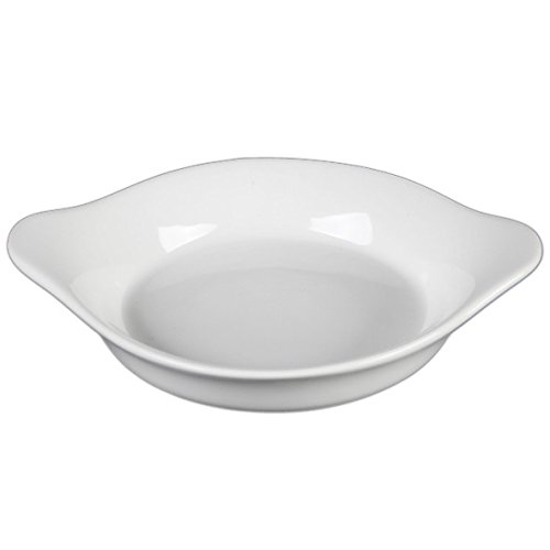 Holst PorzellanWA Wallis 210615 Round-Shaped Gratin Bowl and Egg Pan 15 cm White 18.2 x 15.3 x 3.8 cm Set of 2