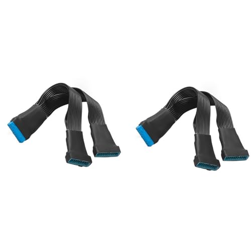 Swagell 2X マザーボード USB 3.0 19PIN ヘッダー 1To2 拡張スプリッターケーブル 19Pin 20Pin 内部拡張ヘッダーアダプターケーブル 15cm