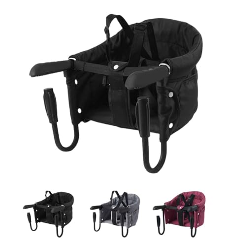 TAKEYベビーチェア 折りたたみ テーブルチェア チェア ベビー 赤ちゃん ベビーテーブルチェア 子供テーブルチェア 食事用ベビーチェア 折り畳み携帯ベビーシート 子供お食事椅子 チェア ローチェア (ブラック)