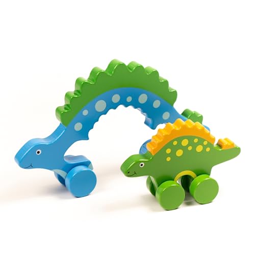 Image of Jack Rabbit Creations Stegosaurus Mommy & Baby Push, Toy