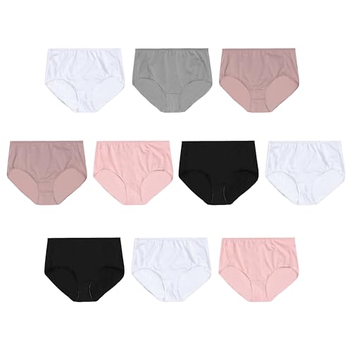 Hanes Women's Lightweight Mesh Briefs 10-Pack, Brief Underwear for Women, Cool Mesh Panties